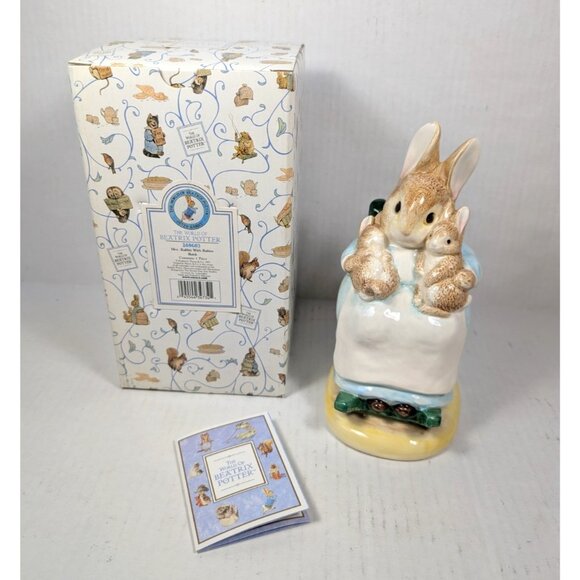 Vintage Peter Rabbit Mrs Rabbit With Babies Coin Bank NIB 269603 Enesco 90s - Picture 1 of 7